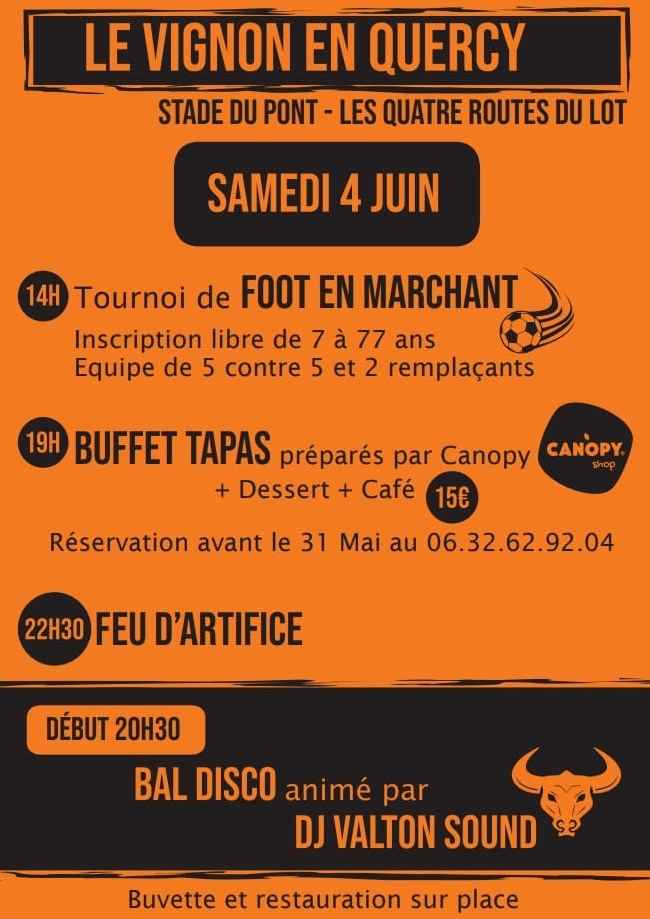 Tournoi de foot en marchant au Vignon-en-Quercy