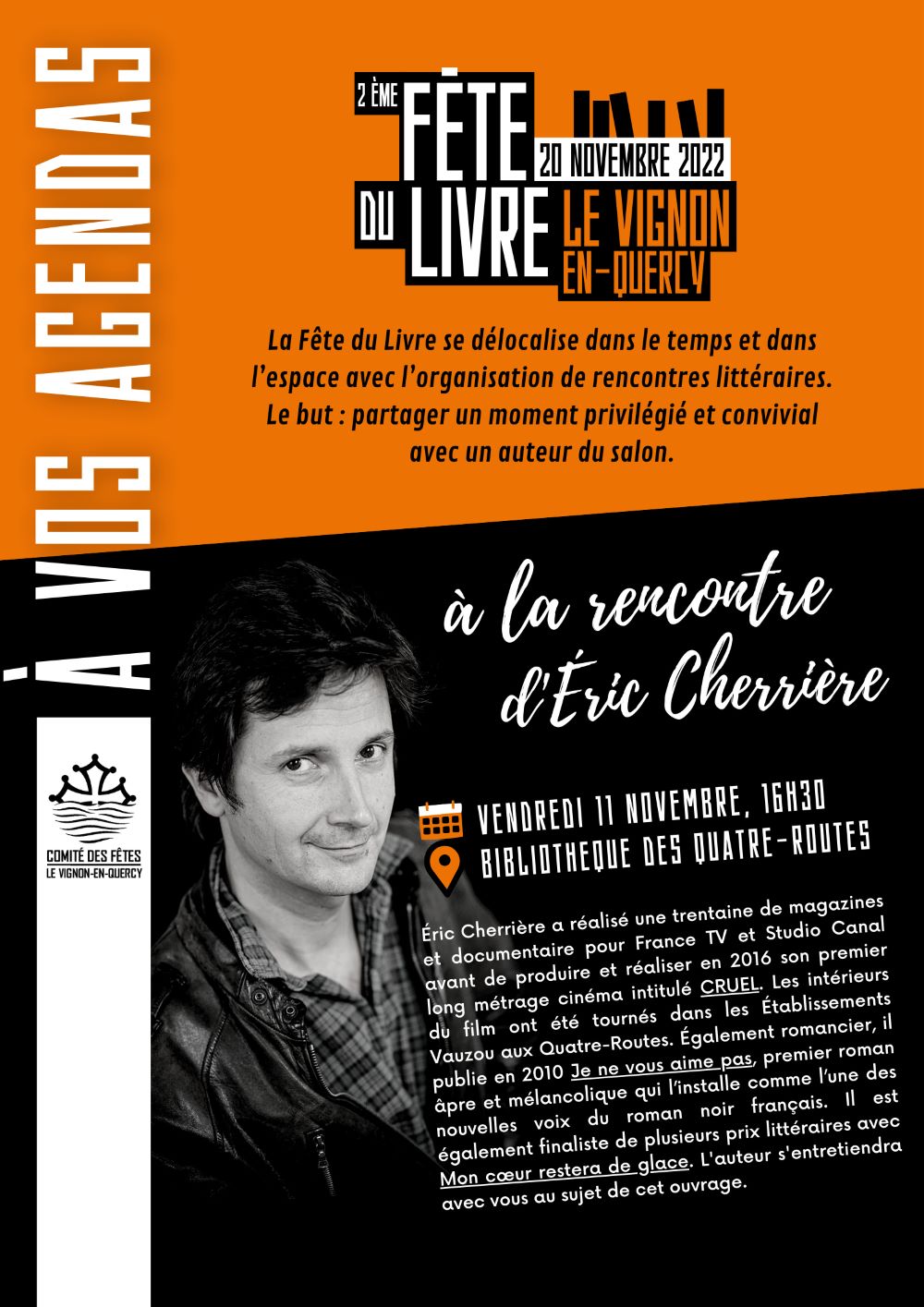 Rencontre littéraire avec Éric Cherrière