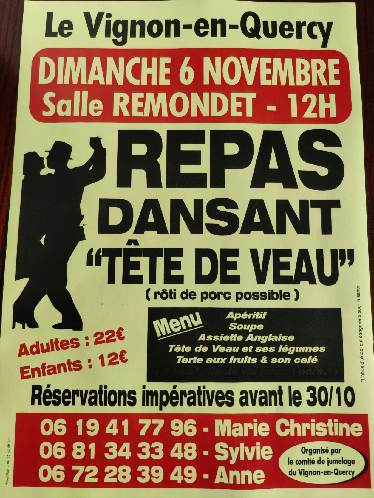 Repas Dansant - Tête de Veau