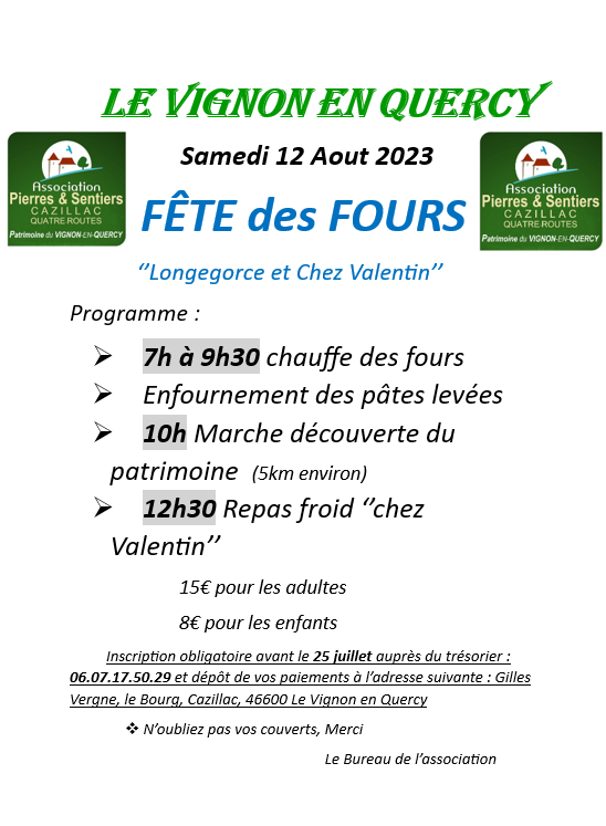 Fête des Fours 2023