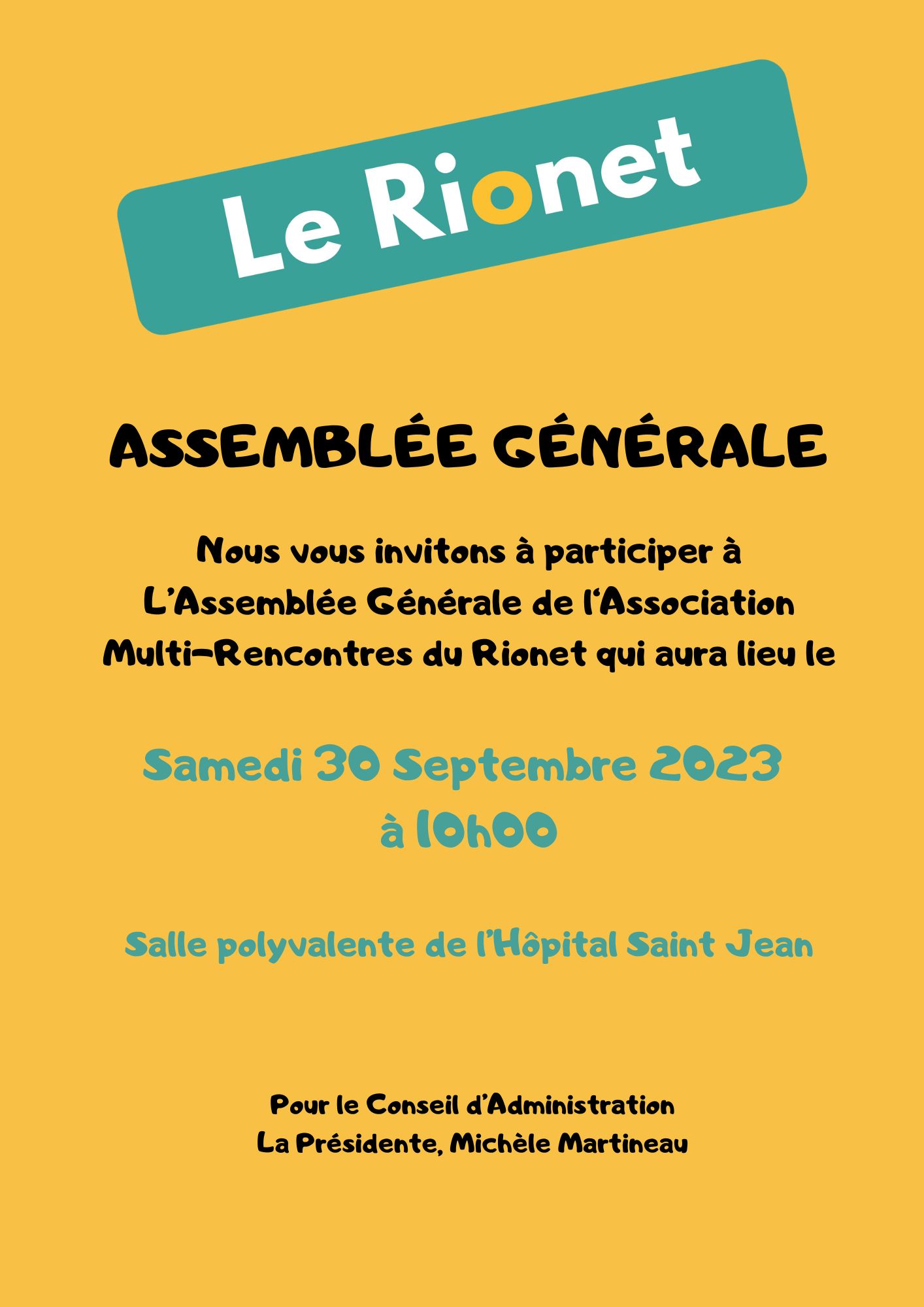 Affiche AG Rionet